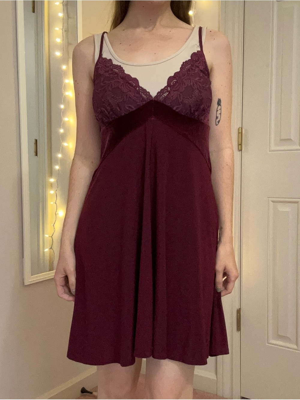 Burgundy Night Gown and Robe